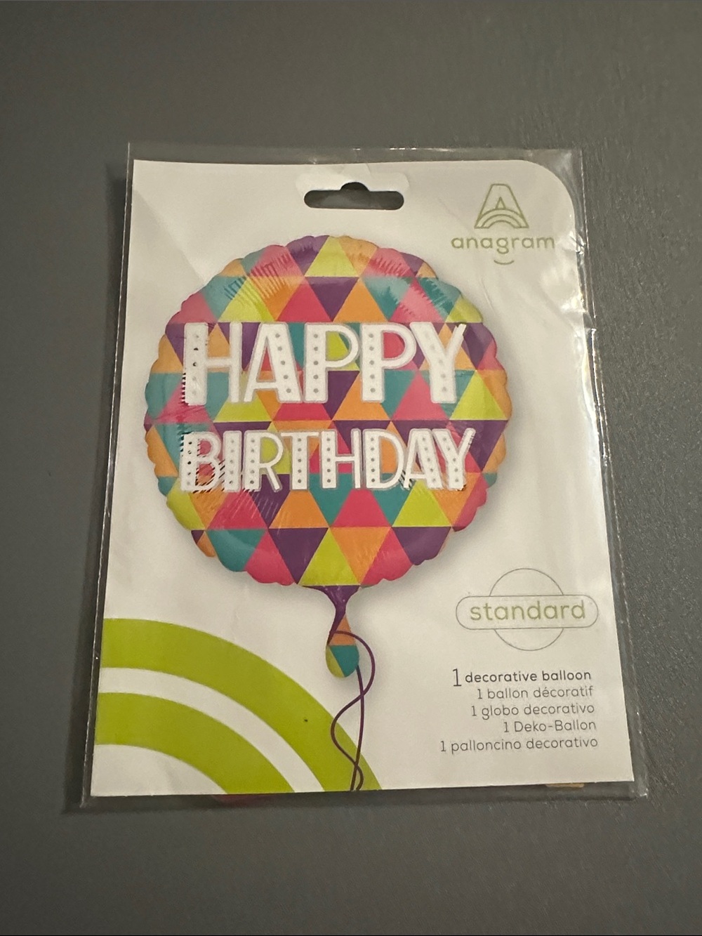 Anagram Multicolor "Happy Birthday" Decorative Balloon
